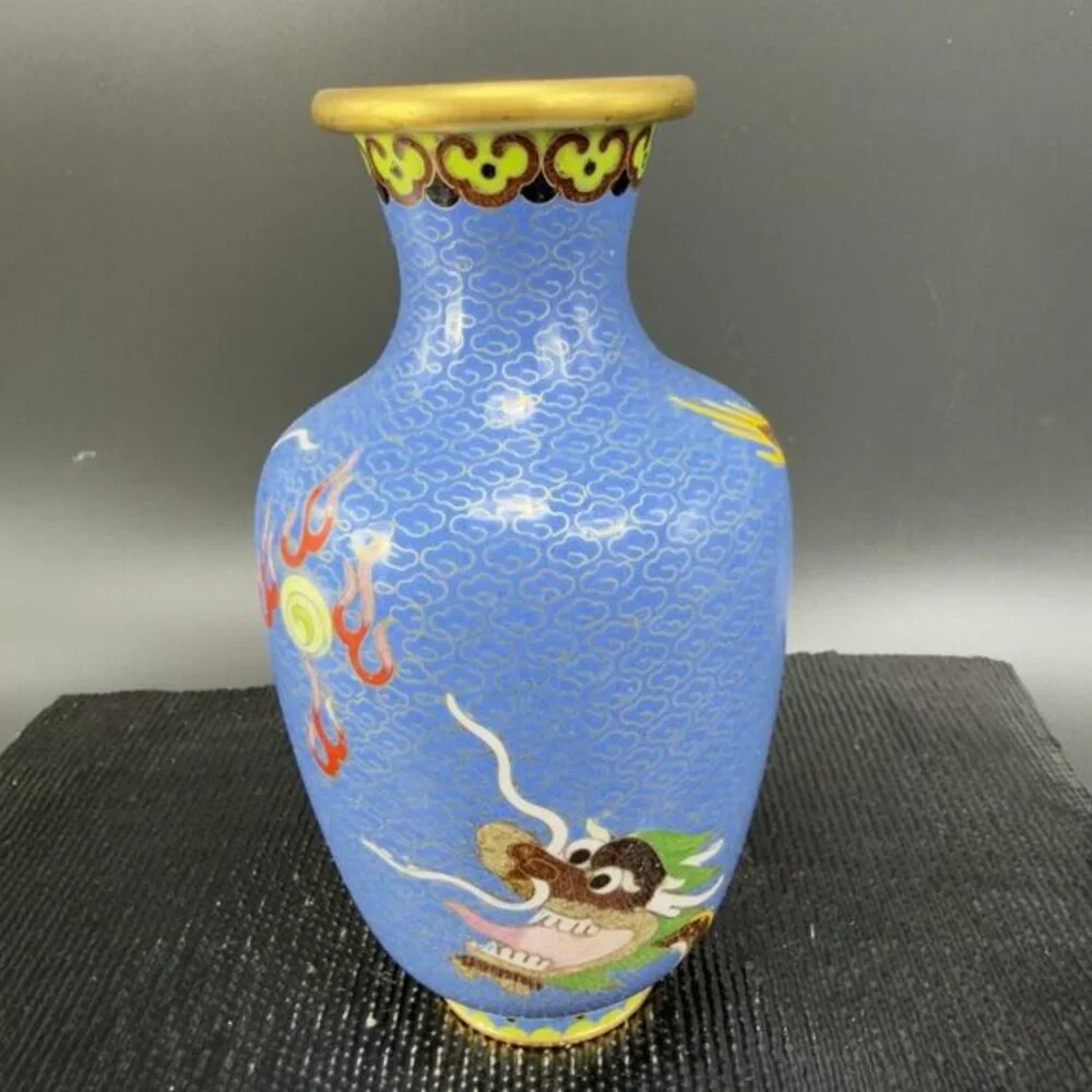 Chinese Cloisonne Enamel Metal Vase chinese cloisonne